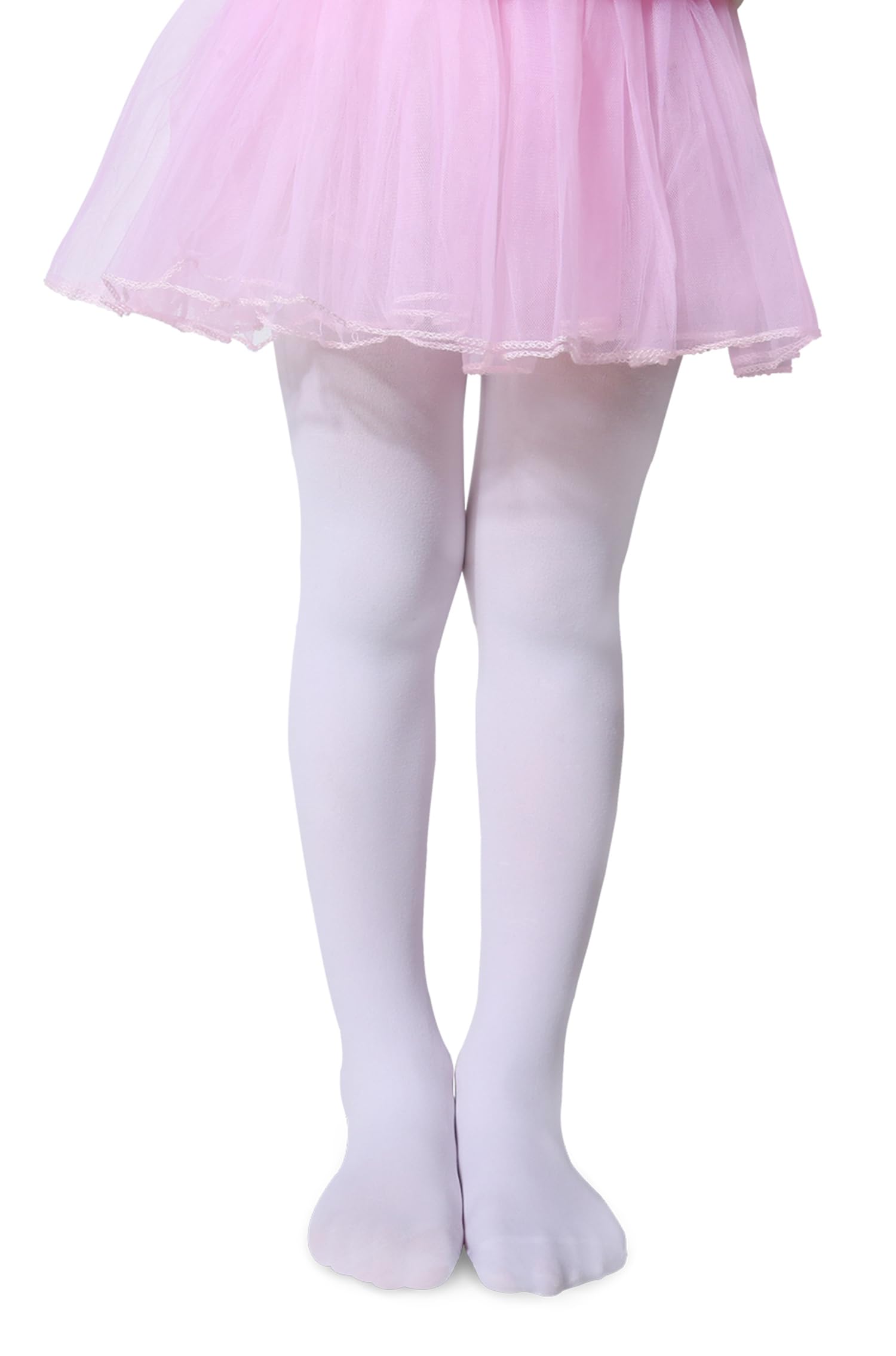 Henwarry 90D Ballet Dance Tights for Girls - Soft Microfiber School Uniform Leggings, Semi-Opaque Footed Stockings | Perfect for Ballet Class, Dance Practice & School Uniforms