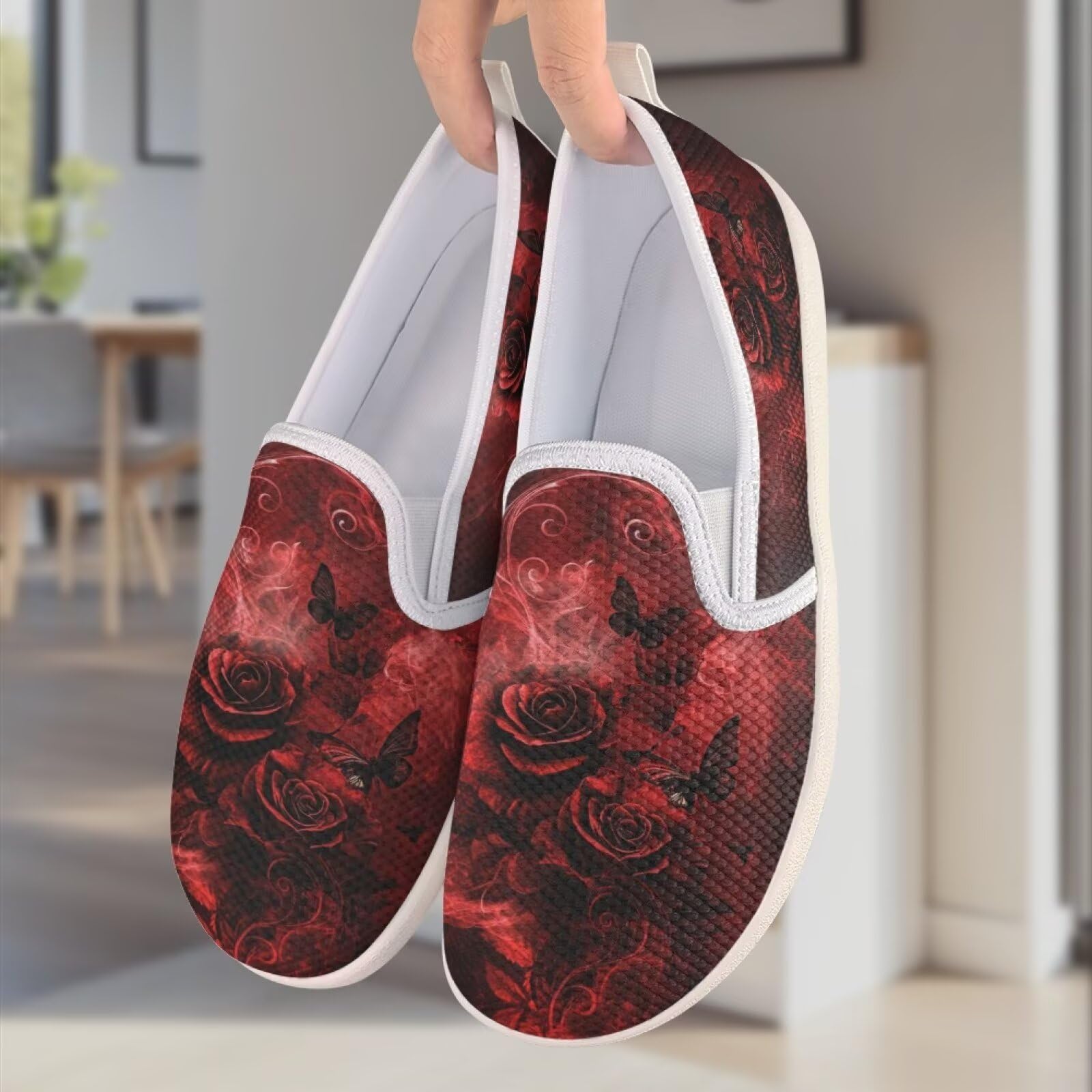 Women's Casual Slip-On Walking Shoes - Breathable Mesh Flats for Wide Feet, Non-Slip Comfortable Tennis Shoes | Perfect for Work, Travel & Everyday Wear