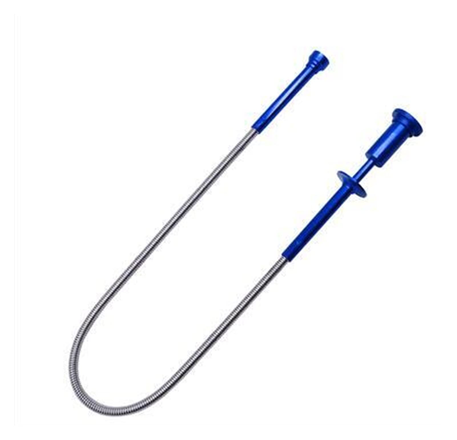 MGRAS 620mm Flexible Strong Magnetic Telescopic Pickup Tool with LED Light - Blue Suction Bar Claw for Metal Nuts, Bolts, and Screws - Ideal for Automotive Repair and DIY Projects