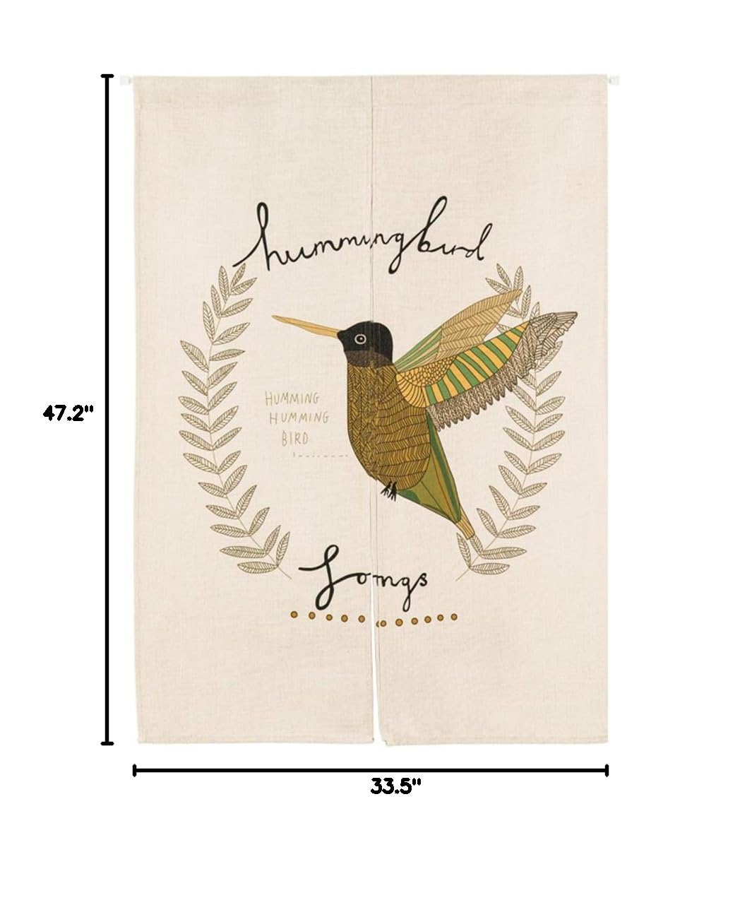 Handcrafted Japanese Noren Doorway Curtain - Modern Bird Design Tapestry for Home Decor, 33 x 47 Inch | Room Divider, Entryway Decor & Asian-Inspired Interior Design