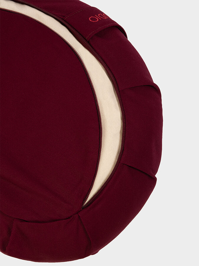 Organic Buckwheat Zafu Meditation Cushion - Crescent Shape Yoga Pillow for Meditation, Yoga & Zen Practice - Perfect for Home Studio, Yoga Class & Mindfulness Retreats