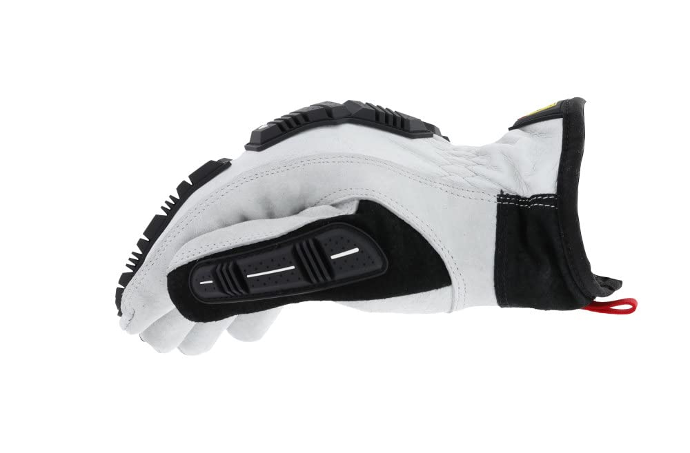 Mechanix Wear Durahide HD M-Pact Leather Driver Gloves F8-360 - Cut Resistant, Abrasion Resistant, Impact Protection Work Gloves (Large, White) - Perfect for Automotive Work, Construction, and Heavy Duty Tasks
