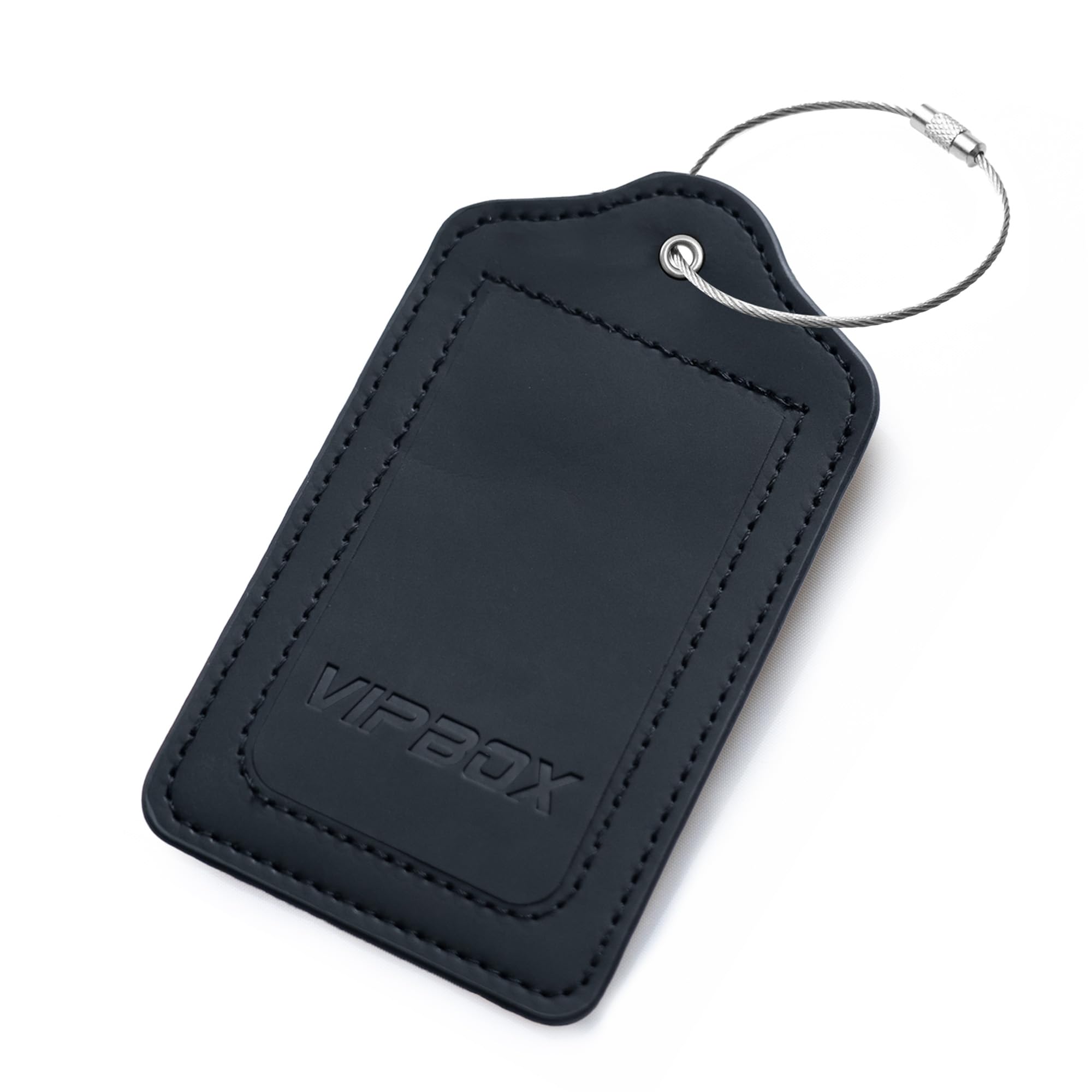 Premium Waterproof Luggage Tags with Name ID Card - Durable Suitcase Labels for Travel Bags (Black) - Perfect for Business Trips, Vacations & Airport Identification