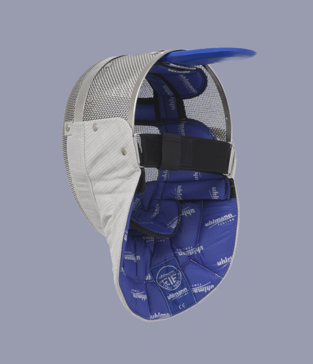 Uhlmann FIE Approved Sabre Fencing Mask with Removable Padding - Lightweight & Durable for Competitive Fencing & Training