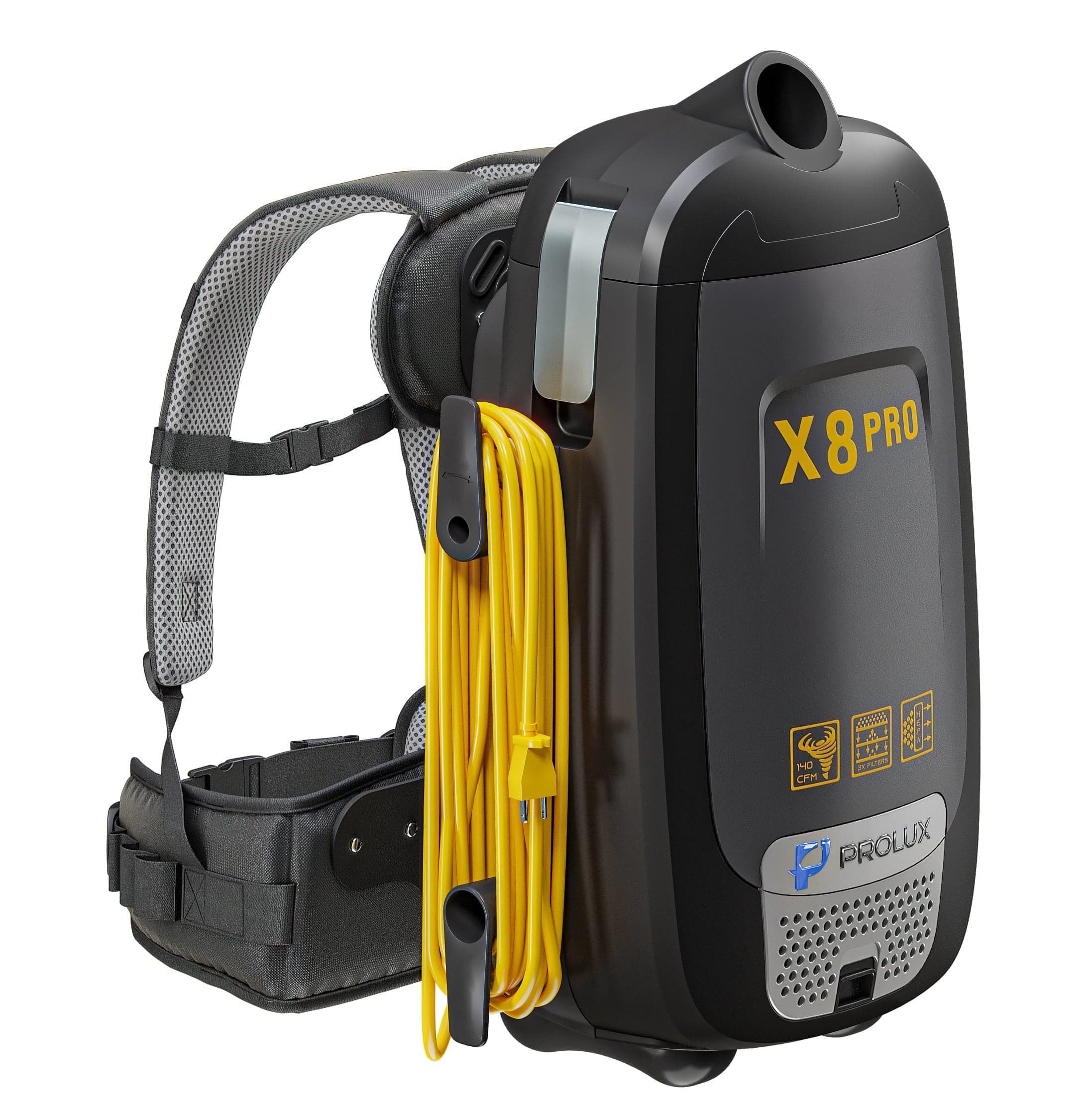 Prolux X8 Pro Commercial Backpack Vacuum Cleaner with Deluxe 1.5 Tool Kit - Powerful Lightweight Cleaning for Offices, Hotels & Commercial Spaces