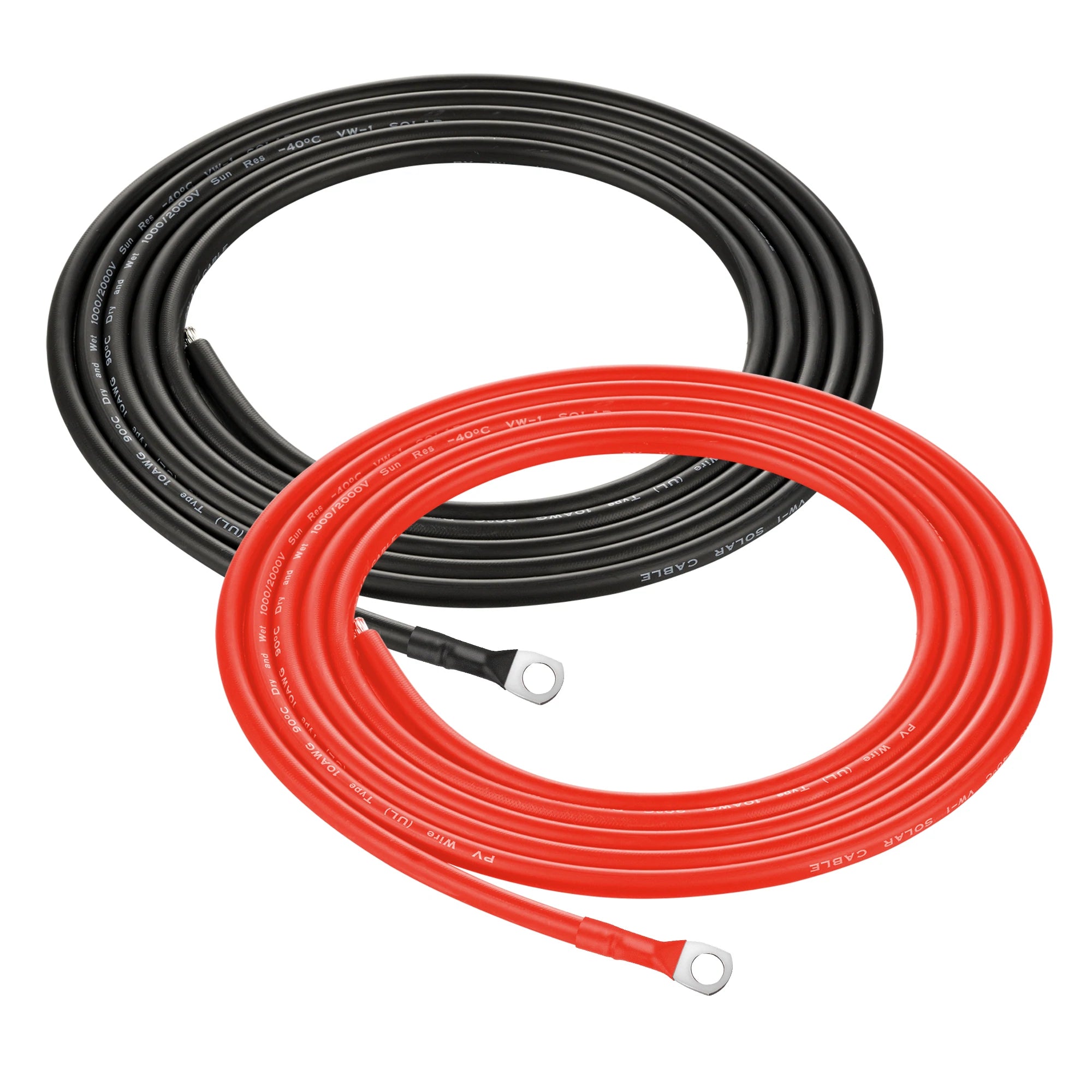 Rich Solar 10 AWG 10 Feet Solar Panel Cable - Connects Charge Controller to Battery for RV, Boat & Off-Grid Solar Systems