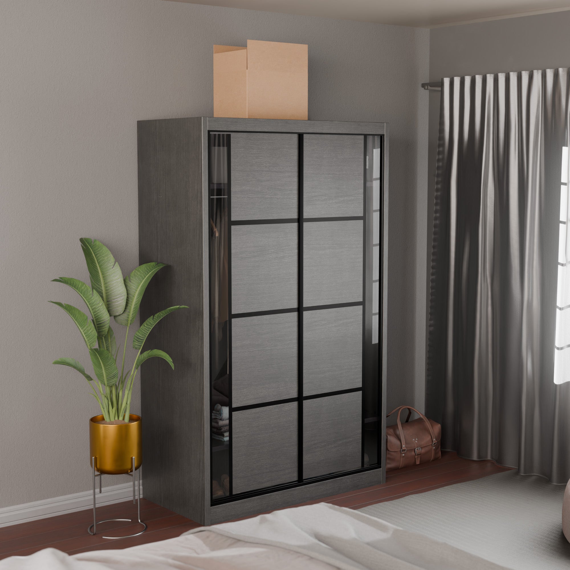 Josie Modular Wardrobe W04 - Customizable Closet Organizer System for Bedroom & Walk-in Closets | Space-Saving Storage Solution with Adjustable Shelves & Hanging Rods | Perfect for Home Organization & Small Spaces