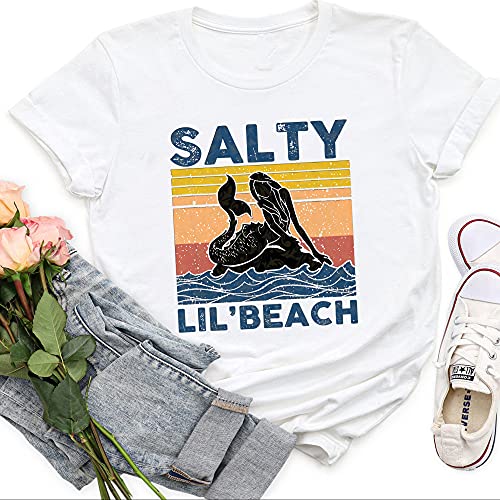 Funny Salty Lil Beach Shirt - Summer Vacation Tank Top, V-Neck Tee & Long Sleeve Hoodie for Family Trips & Beach Life | Perfect Gift for Beach Lovers & Tropical Getaways