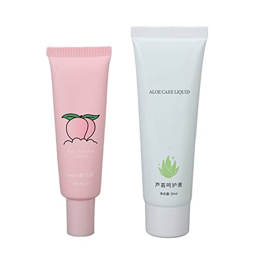 Painless Lip Hair Removal Cream Set - Gentle Facial Hair Inhibitor Lotion & Depilatory Cream for Smooth Skin | At-Home Hair Removal Solution for Women & Men