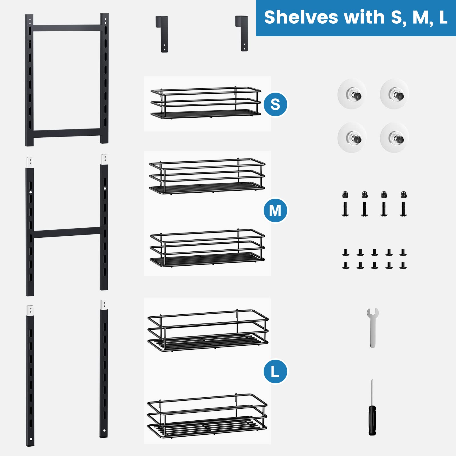 Adjustable 5-Tier Over the Door Pantry Organizer - Space Saving Spice Rack & Narrow Hanging Shelf for Kitchen Storage - Perfect for Small Apartments, Dorm Rooms & Pantry Organization (White) - Ideal for Organizing Spices, Cans, Jars & Kitchen Essentials