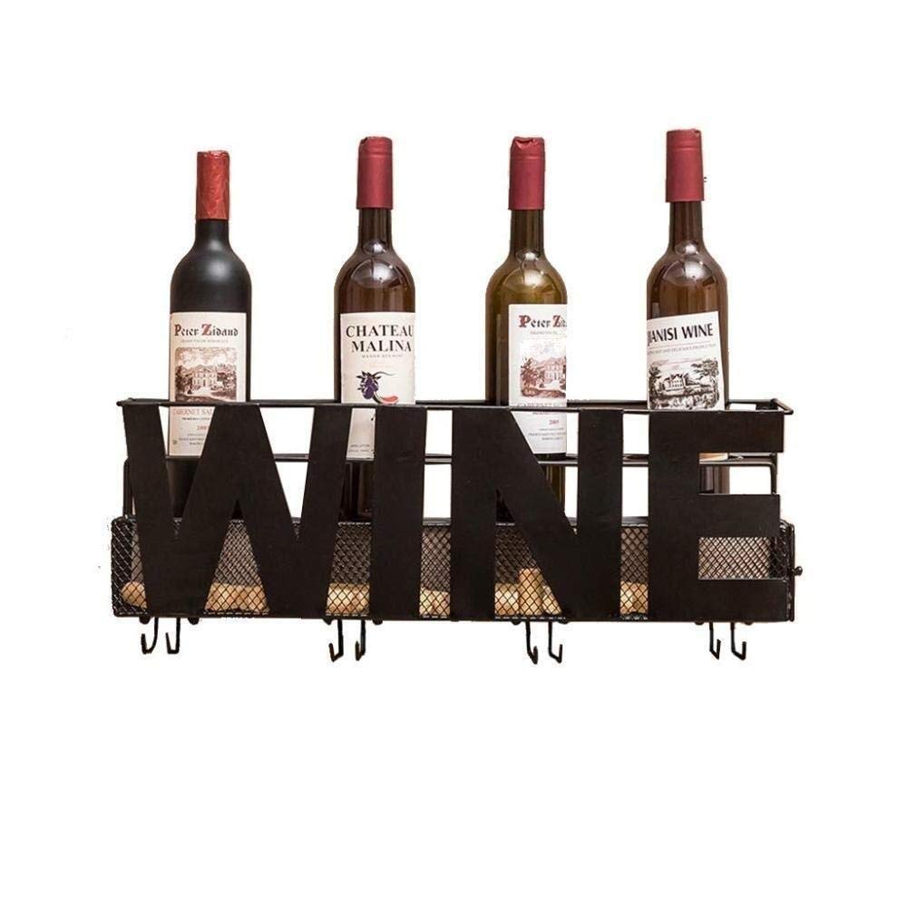 CAIMEI Wall Mounted Wine Glass Rack & Cork Holder - Elegant Barware Storage for Wine Bottles, Stemware Glasses - Perfect for Kitchen, Dining Room, Bar & Wine Cellar Organization