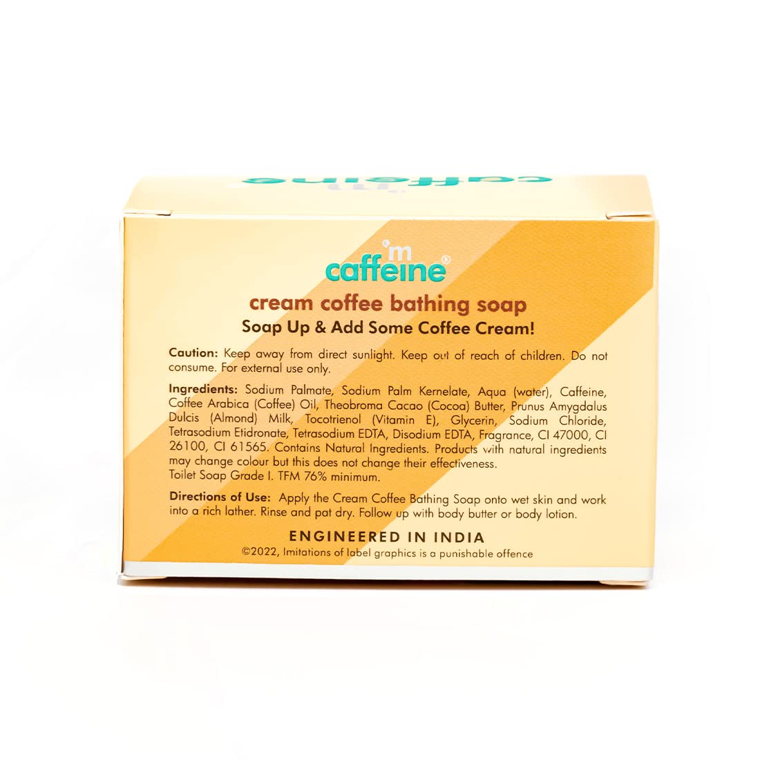 **mCaffeine Moisturizing Coffee Bath Soap for Tan Removal – Enriched with Coffee, Cocoa Butter & Almond Milk | Nourishing & Softening Cream Bathing Soap | 100% Vegan, Rich Creamy Coffee Scent | Perfect for Exfoliation, Skin Brightening & Relaxing Bath Time**