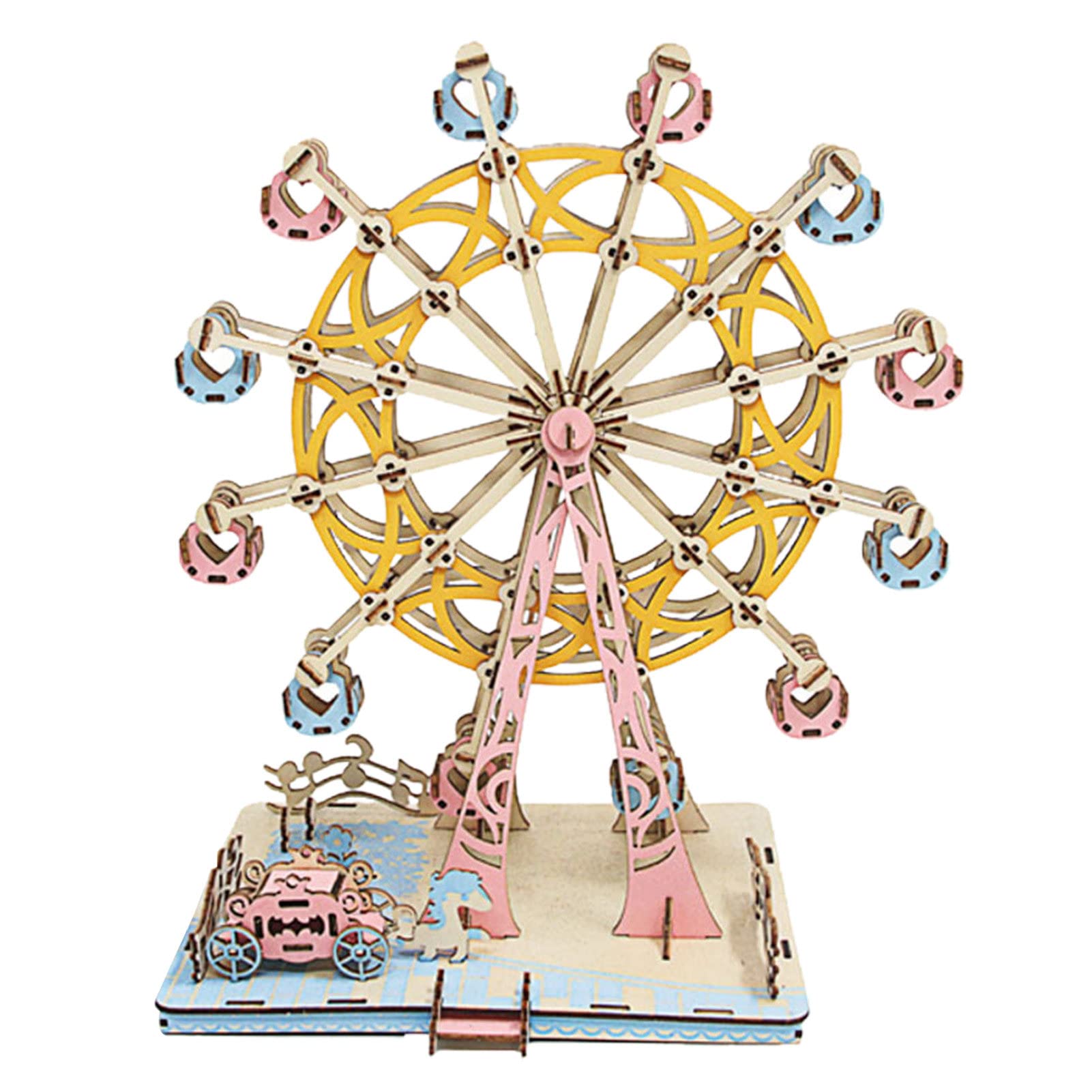 295Pcs 3D Puzzle Ferris Wheel Building Kit - STEM Educational Toy for Kids & Adults, DIY Decorative Model for Home, Office & Party Decor - Enhance Creativity & Hands-on Skills
