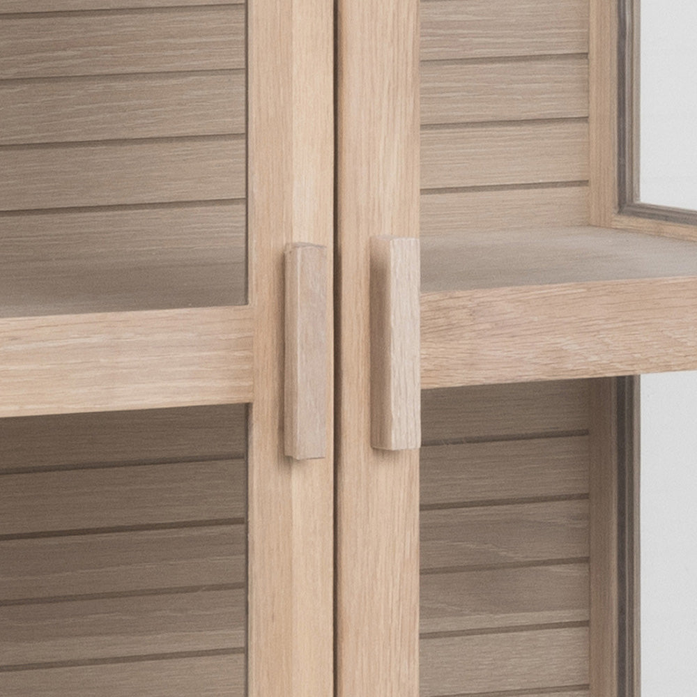 80cm Oak LINLEY Display Unit - Stylish Storage Shelf for Living Room, Bedroom & Office Organization