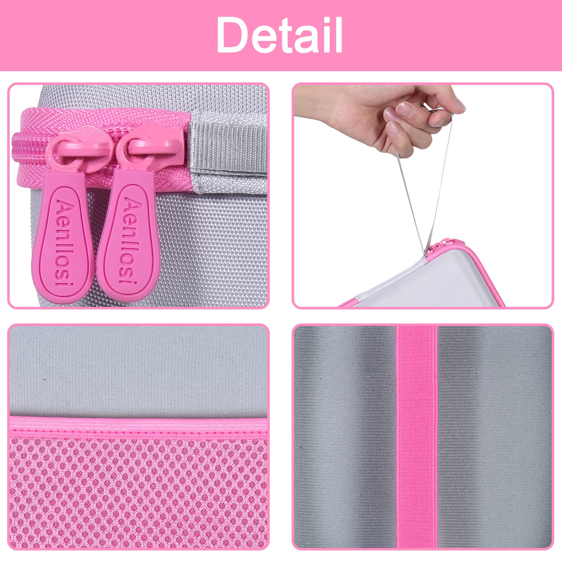 Aenllosi Hard Carrying Case for Vixic D1600 Rechargeable Label Printer - Durable Protective Cover, Pink | Perfect for Office, Warehouse & Retail Labeling Organization