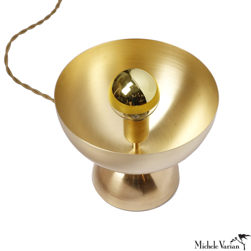 Brass Harvest Moon Table Lamp - Vintage Style Bedside & Desk Light for Home Office Decor | Perfect for Living Room, Bedroom, or Study
