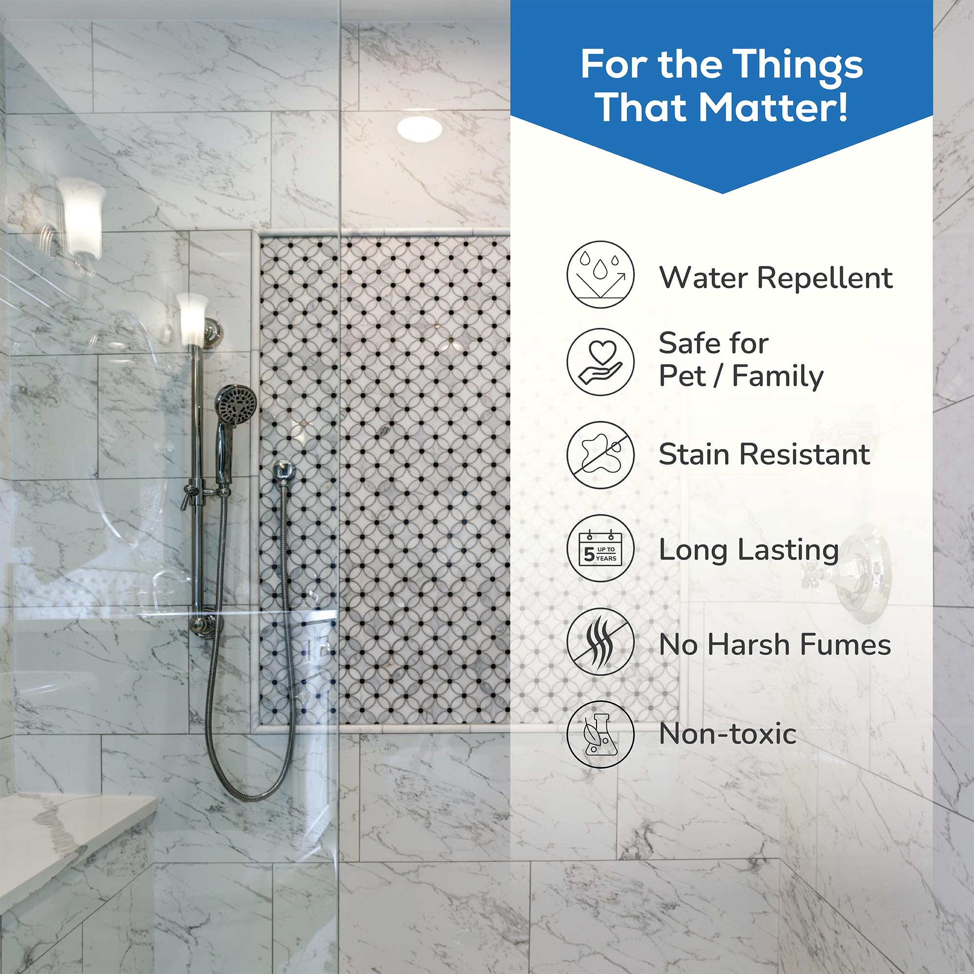 AQUA-X 16 Oz. Clear Grout and Tile Sealer - Professional Grade Waterproof Sealer for Indoor & Outdoor Use - Fast Drying, Long Lasting Protection - Perfect for Bathrooms, Kitchens, Patios and Pool Areas