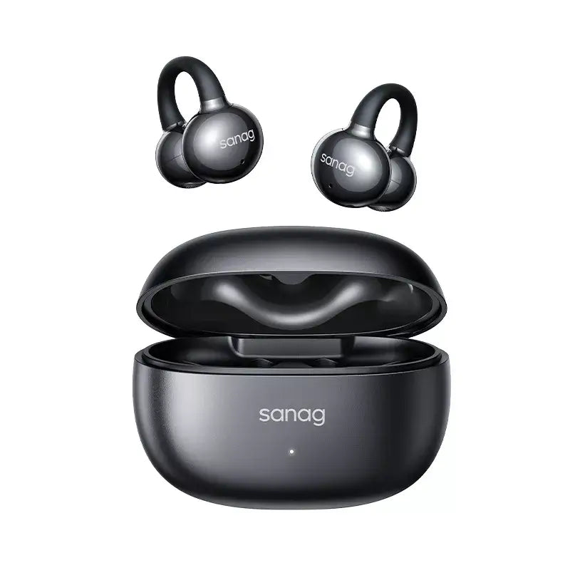 Sanag Z60S Ear Clip Wireless Bluetooth Headphones - Open Ear Air Conduction Sport Headset for Running, Cycling, Workouts & Outdoor Activities