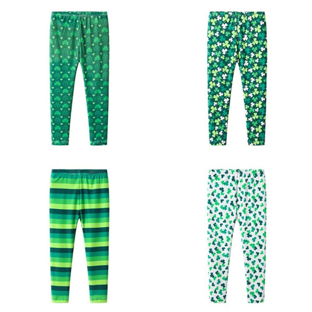 Mud Kingdom Girls Leggings - Cute Printed Polyester Stretchy Pants for Toddler & Kids - Comfortable Playwear for Spring Summer Outdoor Activities & School
