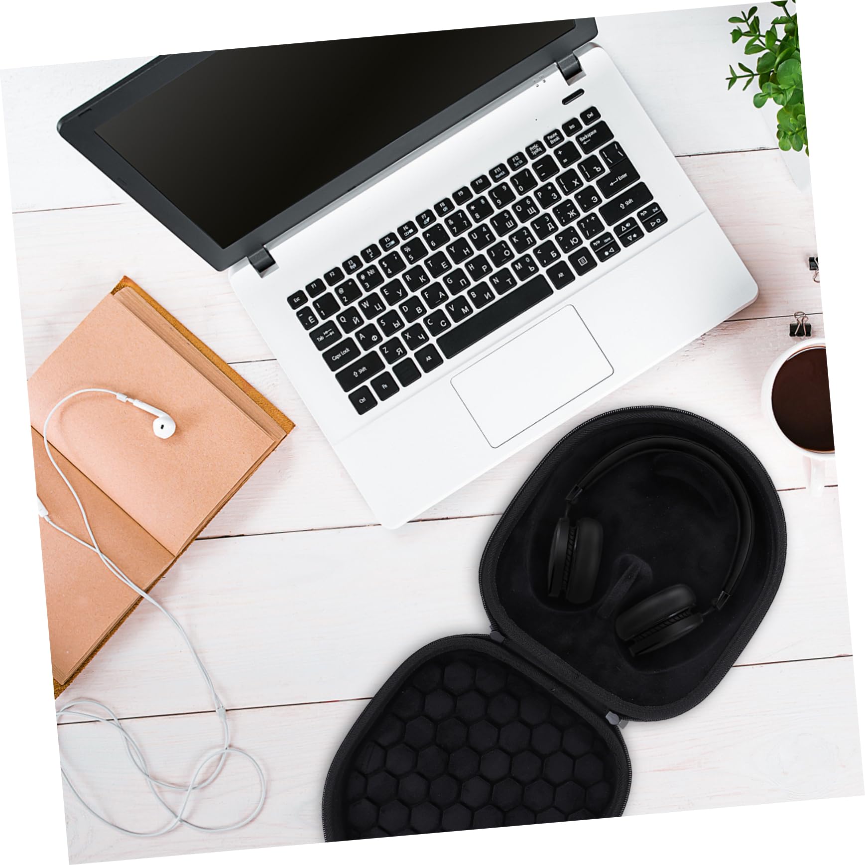 Jojofuny 4-Pack Headphone Case Travel Organizer - Durable Tarpaulin Carrying Bag for Earphones & Headsets - Perfect for Travel, Commuting, and Daily Storage