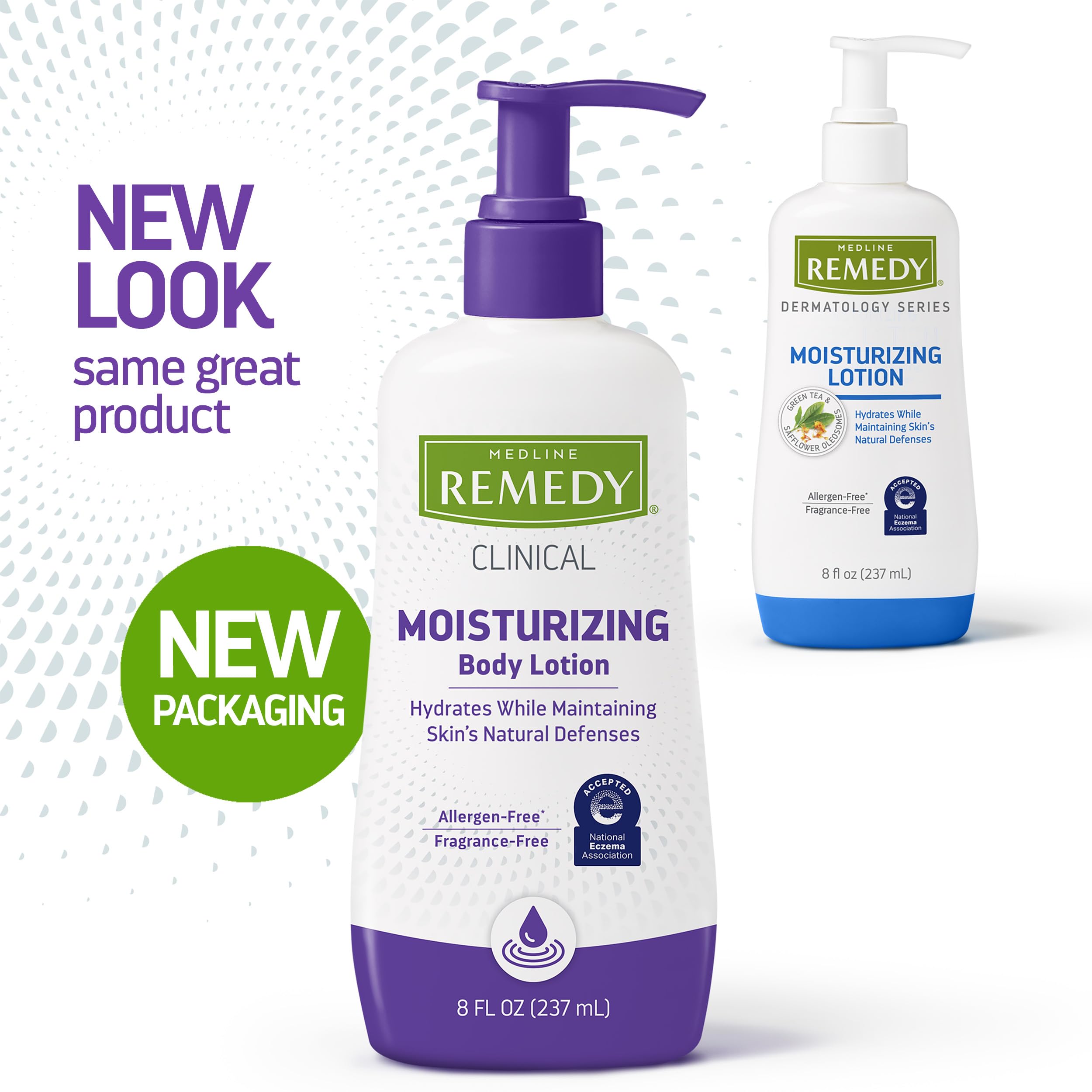 Medline Remedy Clinical Skin Cream Moisturizer - Fragrance-Free 8 fl oz | Nourishing Dry Skin Care | Paraben & Sulfate-Free Face & Body Lotion | Hypoallergenic for Sensitive Skin | Ideal for Daily Hydration, Eczema Relief & Post-Procedure Skin Recovery
