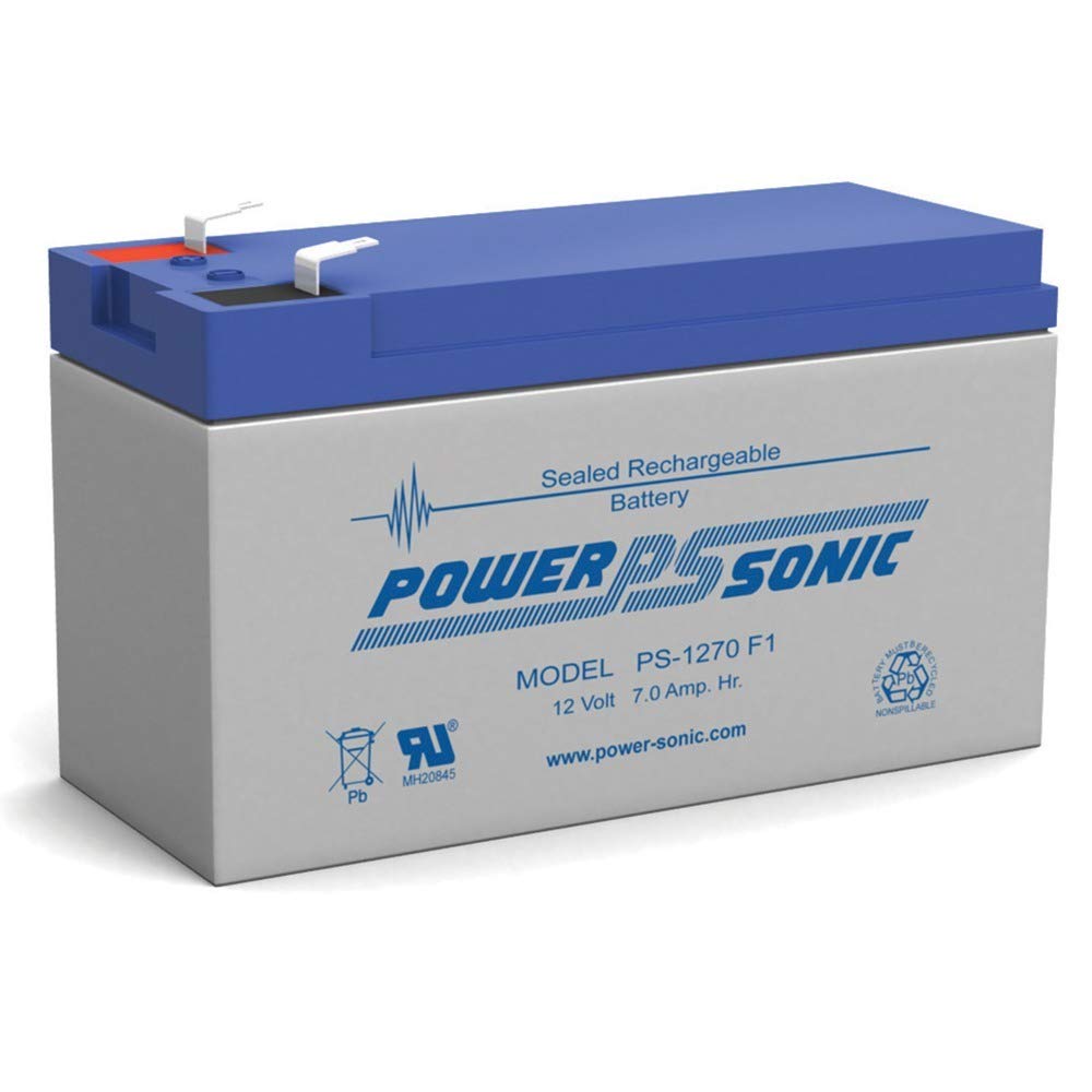 Power Sonic UB1270 12V 7AH Sealed Lead Acid Battery - Rechargeable Deep Cycle Battery for Solar Panels, Security Systems, UPS Backup & Emergency Lighting