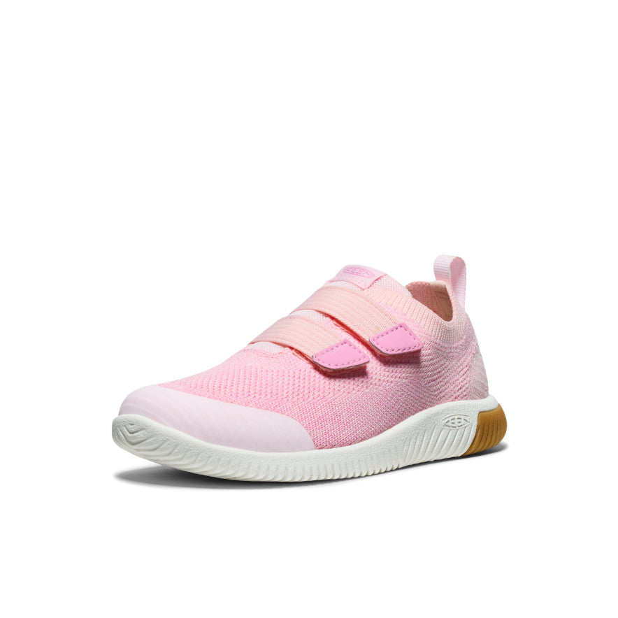KNX Knit Double Strap Big Kids' Sneakers - Giggle Pink & Moonlite Mauve | Comfortable School Shoes for Girls, Playground & Everyday Wear