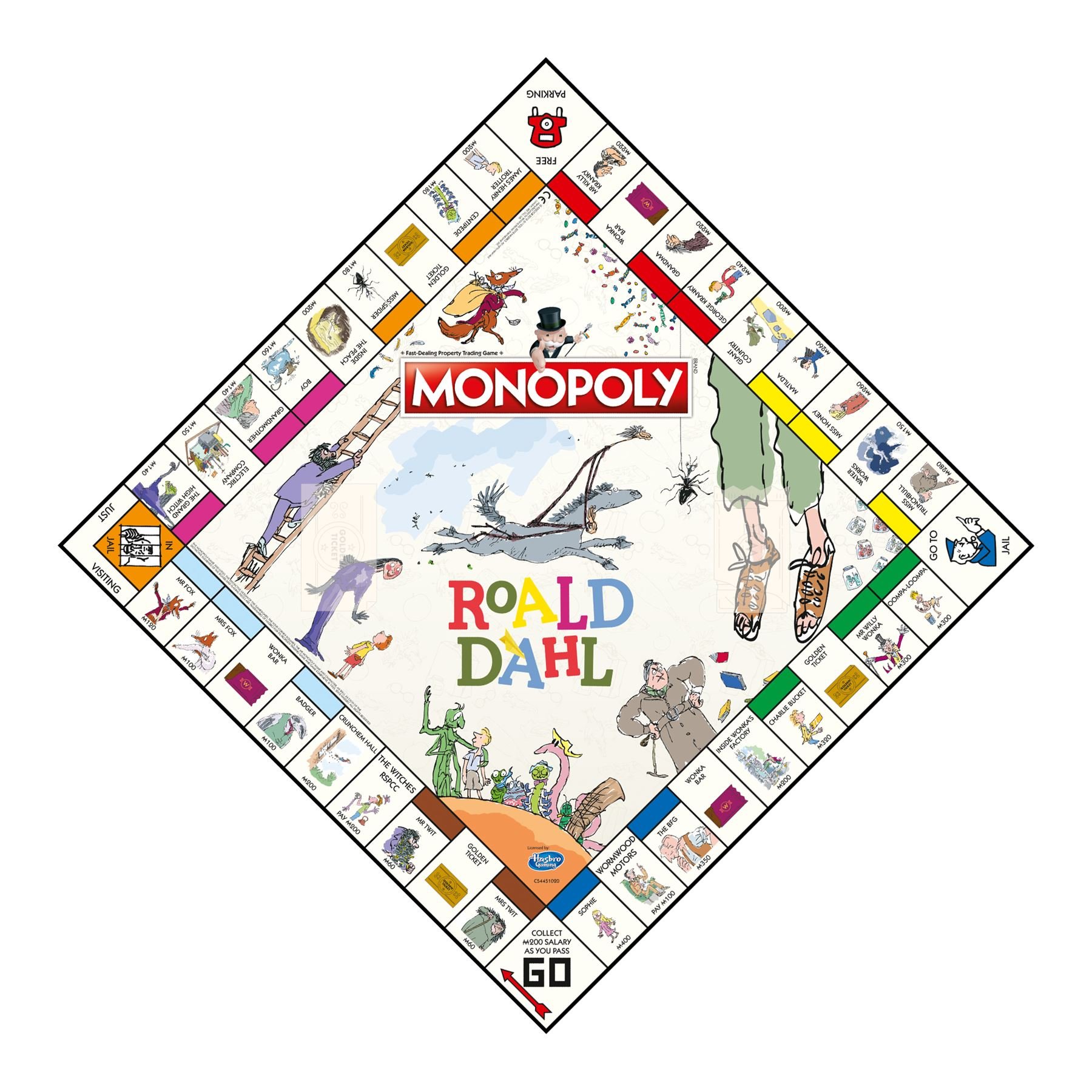 Roald Dahl Monopoly Board Game - Collectible Edition for Kids & Adults - Perfect for Family Game Nights & Birthday Gifts