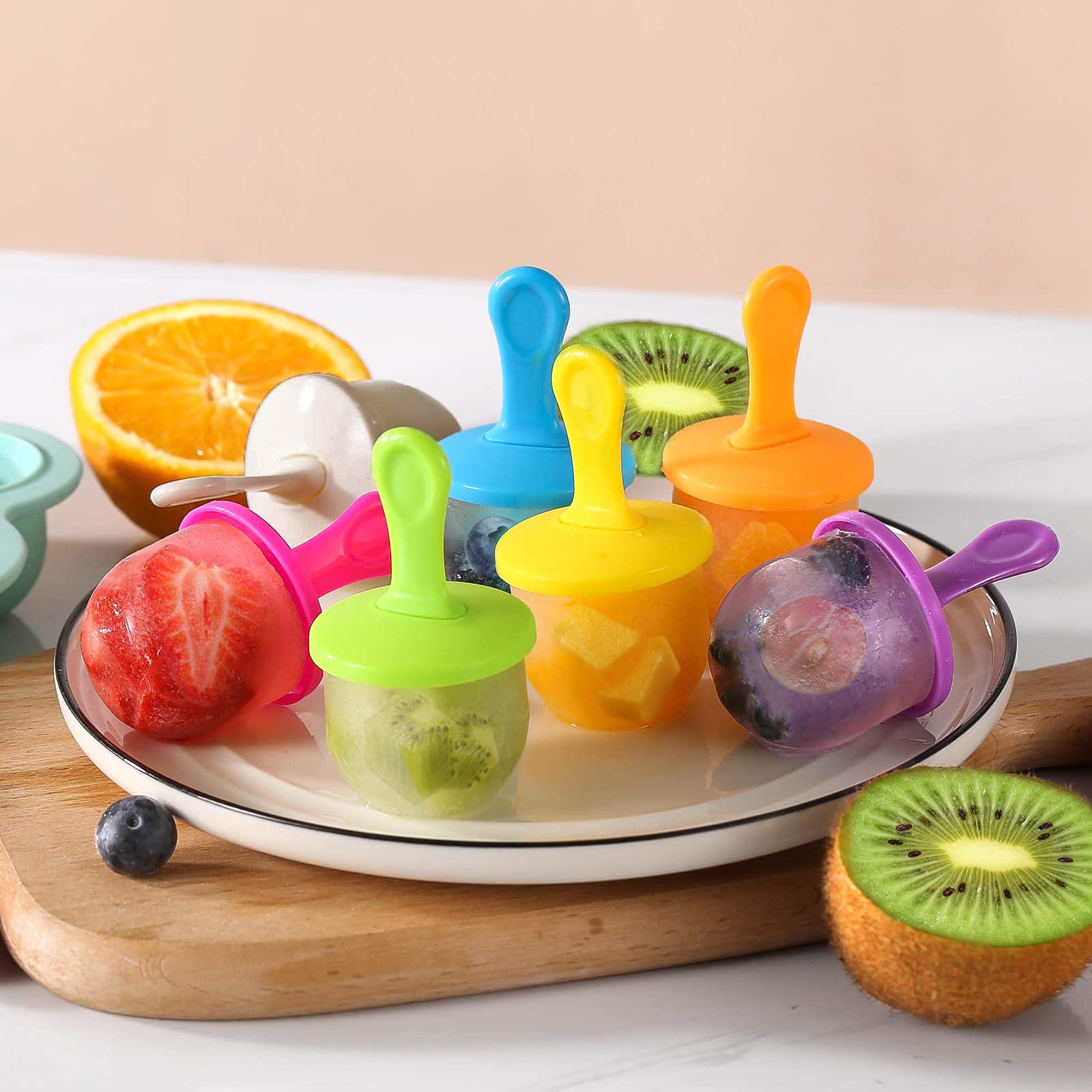 BPA-Free Silicone Popsicle Molds Set - Reusable Ice Pop Makers for Homemade Ice Cream, DIY Frozen Treats & Food Storage - Perfect for Kids Snacks, Summer Parties & Healthy Desserts (Green)