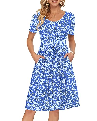 02-floral Blue White