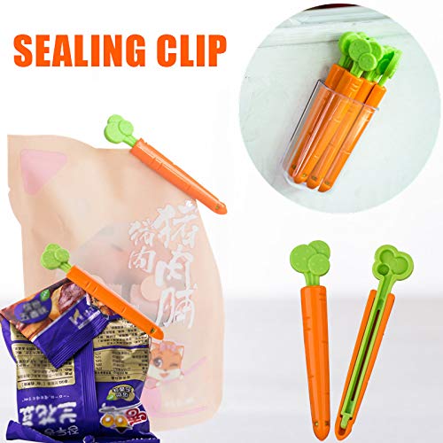 Arinda 5/10/20Pcs Carrot-Shaped Food Bag Sealing Clips - Fresh-Keeping Kitchen Clamps for Snacks, Chips & Produce Storage - Perfect for Pantry Organization & Food Preservation
