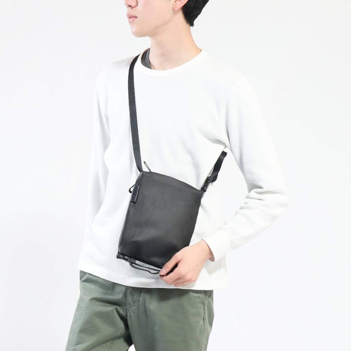 Cote & Ciel Men's Inn Small Crossbody Bag - Stylish & Compact Black Shoulder Bag for Everyday Use | Perfect for Work, Travel & Urban Commute