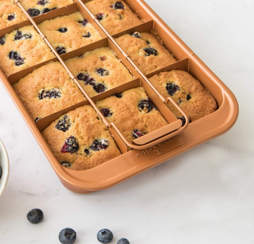 Copper Chef Nonstick Bakeware Set - 5-Piece Oven Safe Baking Pans for Crispy & Even Cooking - Perfect for Cookies, Cakes, Roasting Veggies & Family Meals