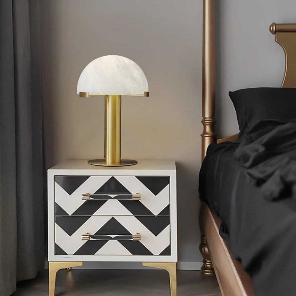 Elegant Alabaster Table Lamp - Modern Home Decor for Living Room, Bedroom & Office - Perfect for Ambient Lighting & Stylish Interior Design