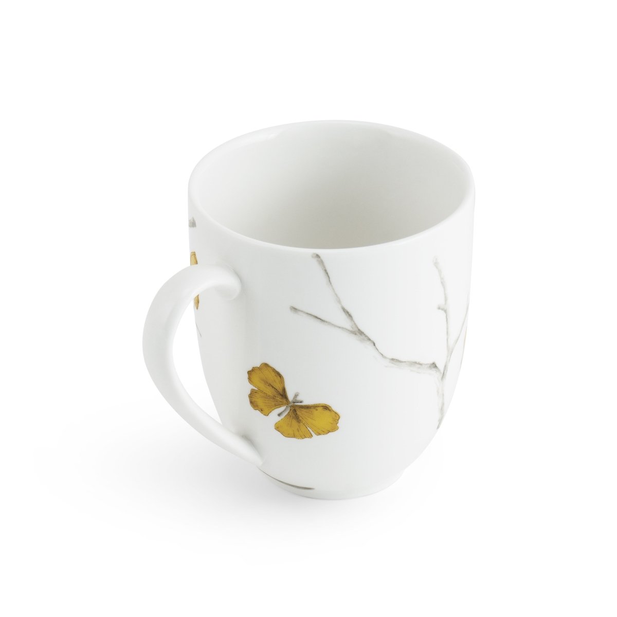Butterfly Ginkgo Gold Dinnerware Set - Elegant Porcelain Plates, Bowls & Cups for Fine Dining, Wedding, and Special Occasions