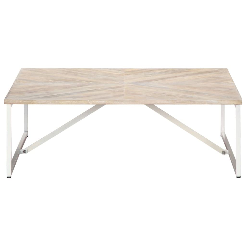 43.3 Inch Square Coffee Table - Solid Mango Wood Living Room Center Table with 14.1 Inch Height - Modern Couch Side Table for Home Office, Waiting Room & Living Room Decor - Perfect for Entertaining Guests & Relaxing