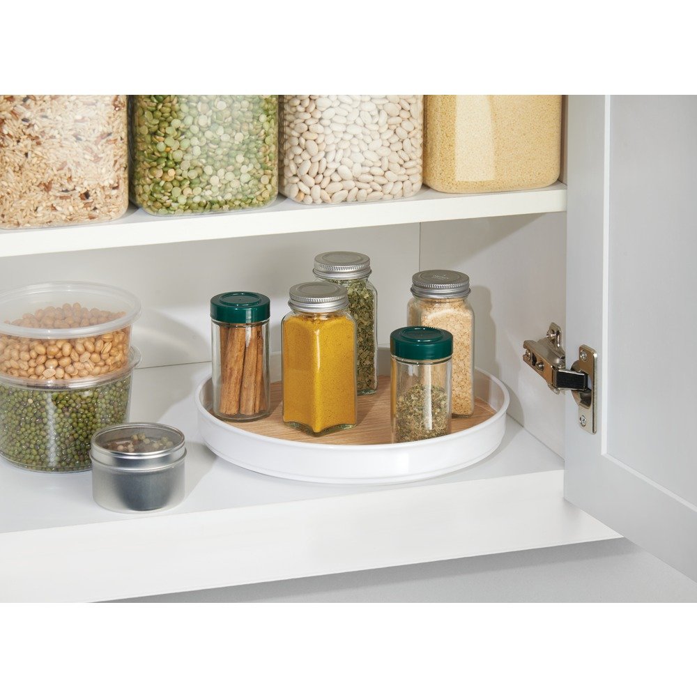 InterDesign RealWood Lazy Susan Turntable Spice Organizer - 12