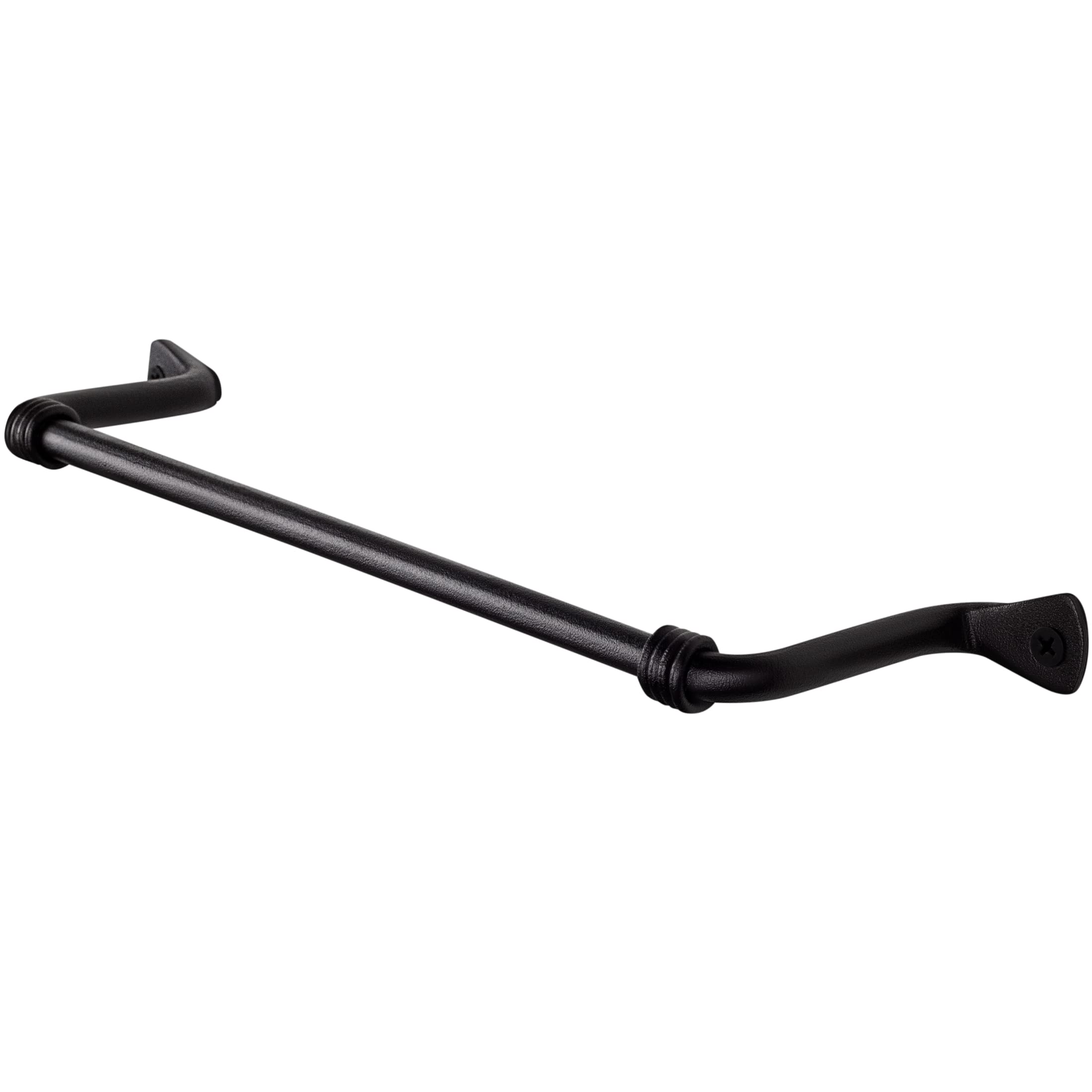 RTZEN Elegant Matte Black Wrought Iron Towel Holder - 13