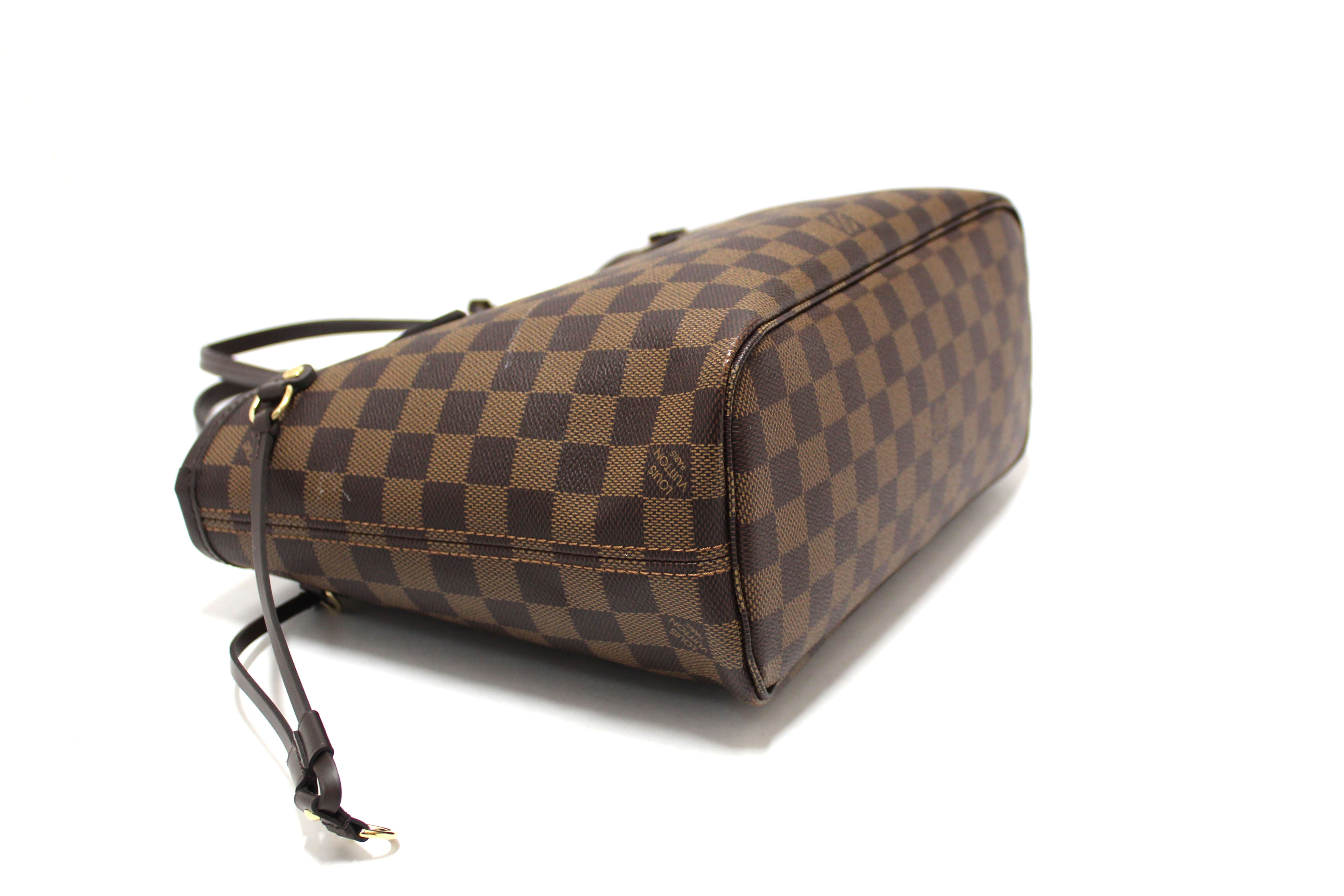 Authentic Louis Vuitton Damier Ebene Canvas Neverfull PM Shoulder Tote Bag - Luxury Handbag for Women, Perfect for Work, Travel & Shopping