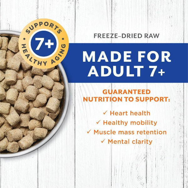 Instinct Raw Longevity Chicken Recipe 100% Freeze Dried Adult Dog Food for Senior Dogs 7+ Years - High Protein Grain Free Kibble for Healthy Aging & Joint Support - Perfect for Mealtime or Training Treats