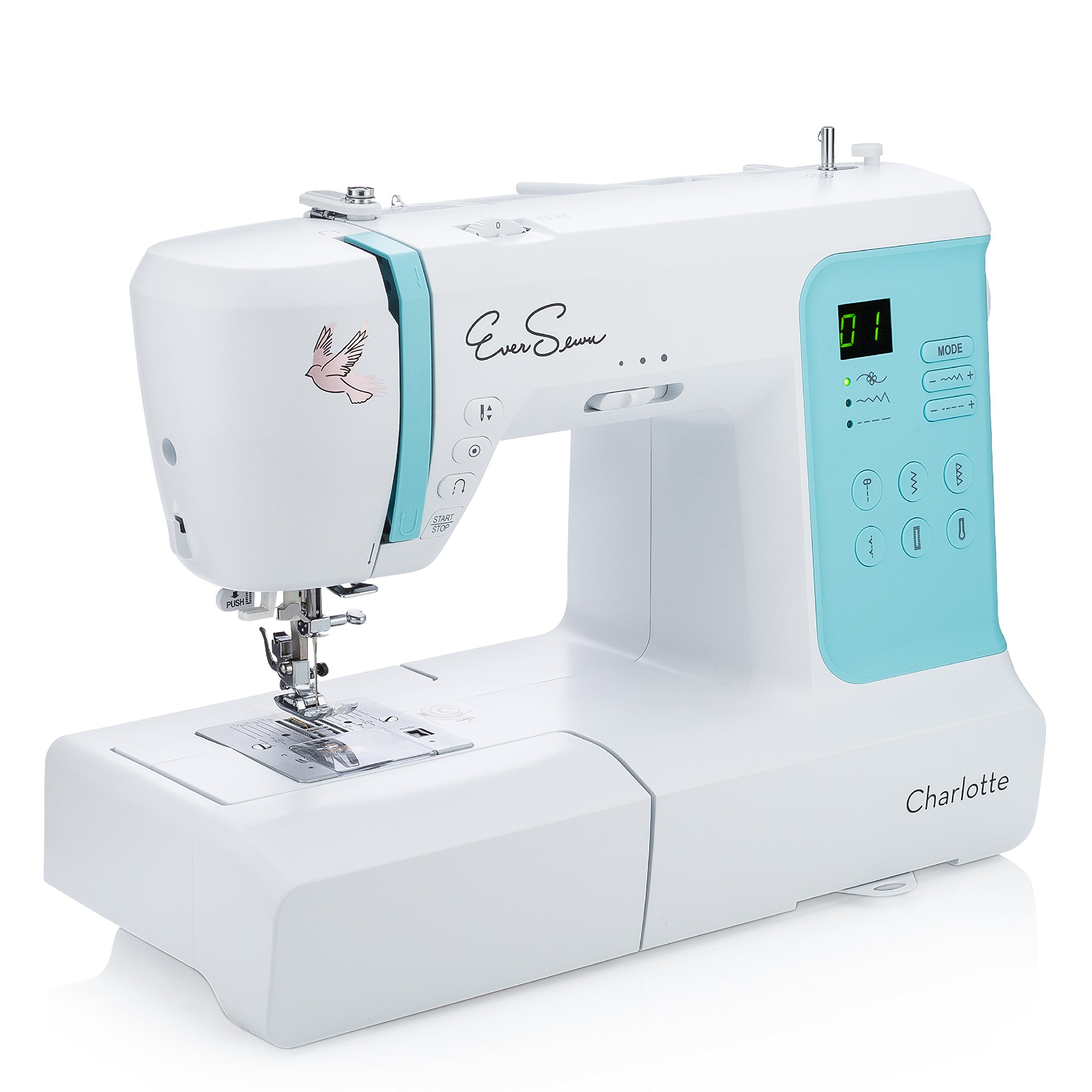 EverSewn Charlotte 80-Stitch Computerized Sewing Machine - Professional Quilting & Free Motion Features for Beginners to Experts - Perfect for Home DIY, Dressmaking & Quilting Projects
