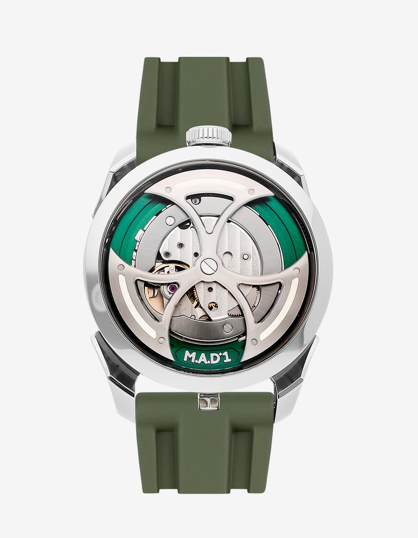 Premium Rubber Strap Replacement for MB&F M.A.D.1 Green Edition Watch - Durable & Comfortable Wristband for Everyday Wear & Sports Activities