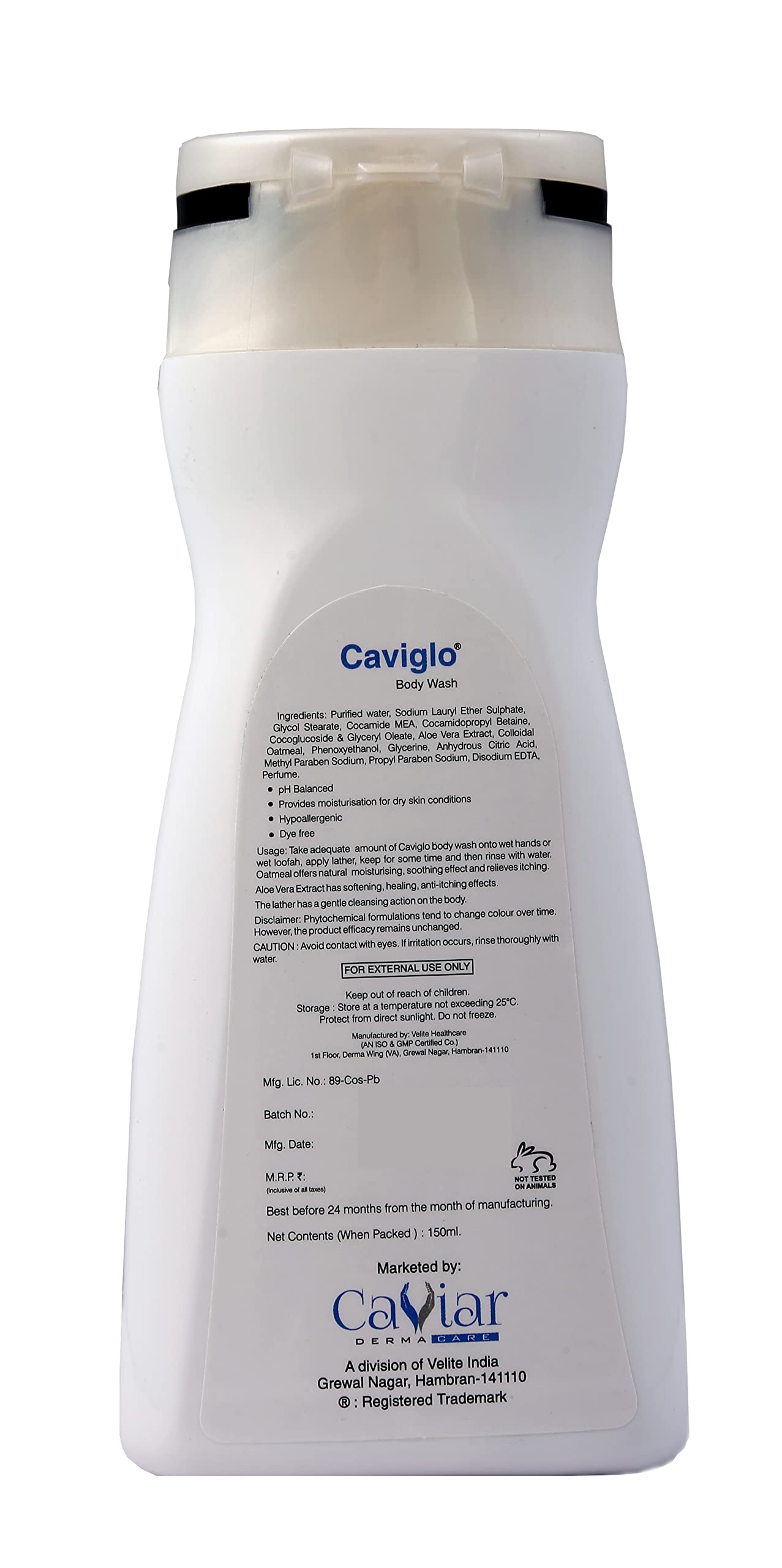 Caviglo Moisturizing Body Wash for Dry Skin - Hydrating & Nourishing Shower Gel with Natural Ingredients - Perfect for Daily Use & Sensitive Skin Care