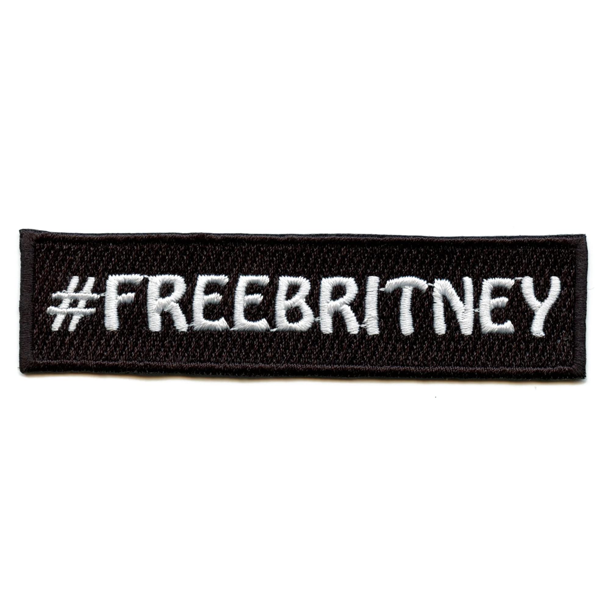 FREEBRITNEY Movement Embroidered Iron On Patch - Britney Spears Support Hashtag for Jackets, Bags & DIY Crafts