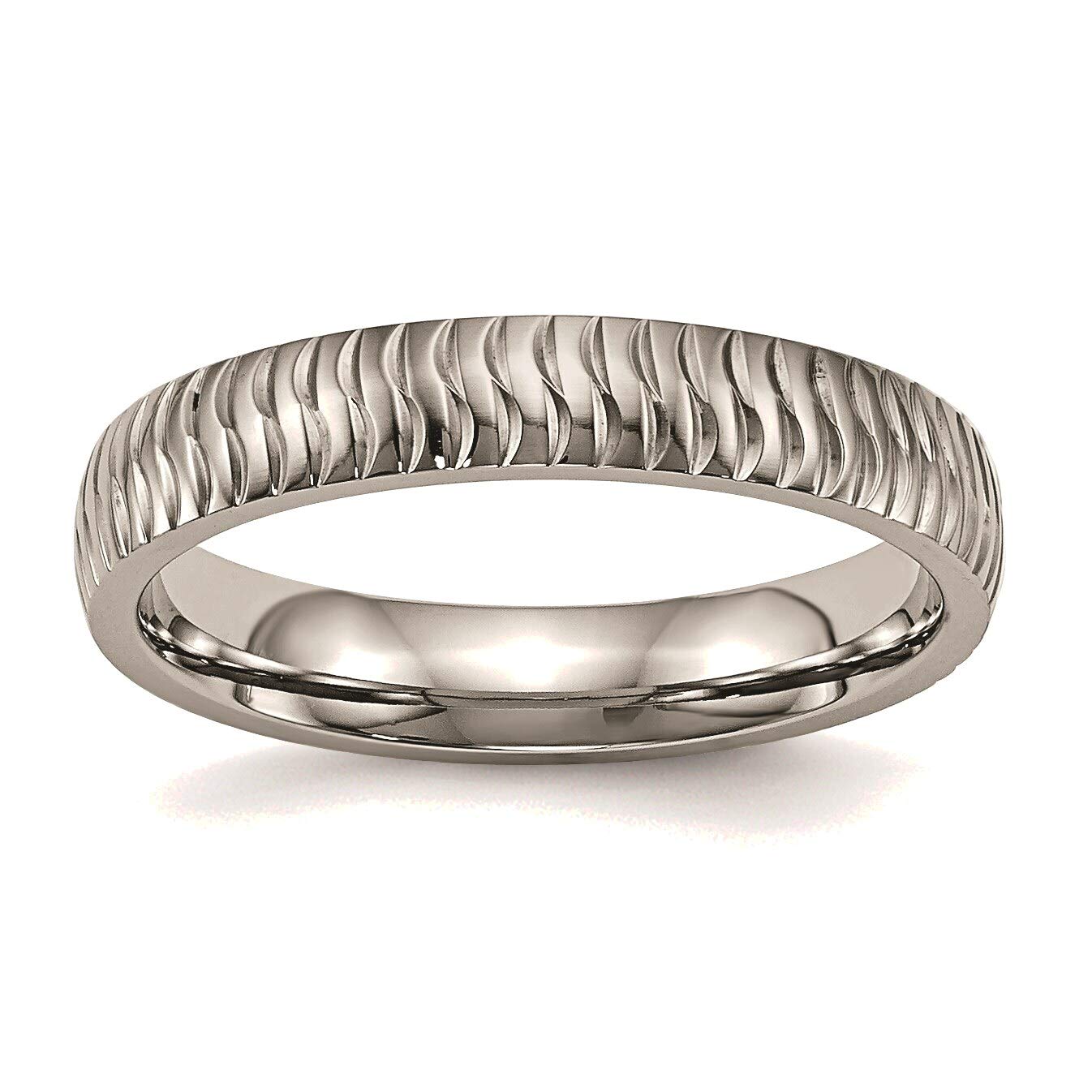 Titanium Textured Ring Size 8 - Bonyak Jewelry for Men & Women