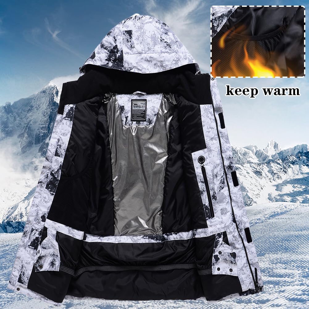 **Men's Waterproof Ski Suit Set - Windproof Snow Jacket & Pants for Winter Sports, Snowboarding & Mountain Adventures**    *Perfect for Skiing, Snowboarding, Hiking & Cold Weather Outdoor Activities*