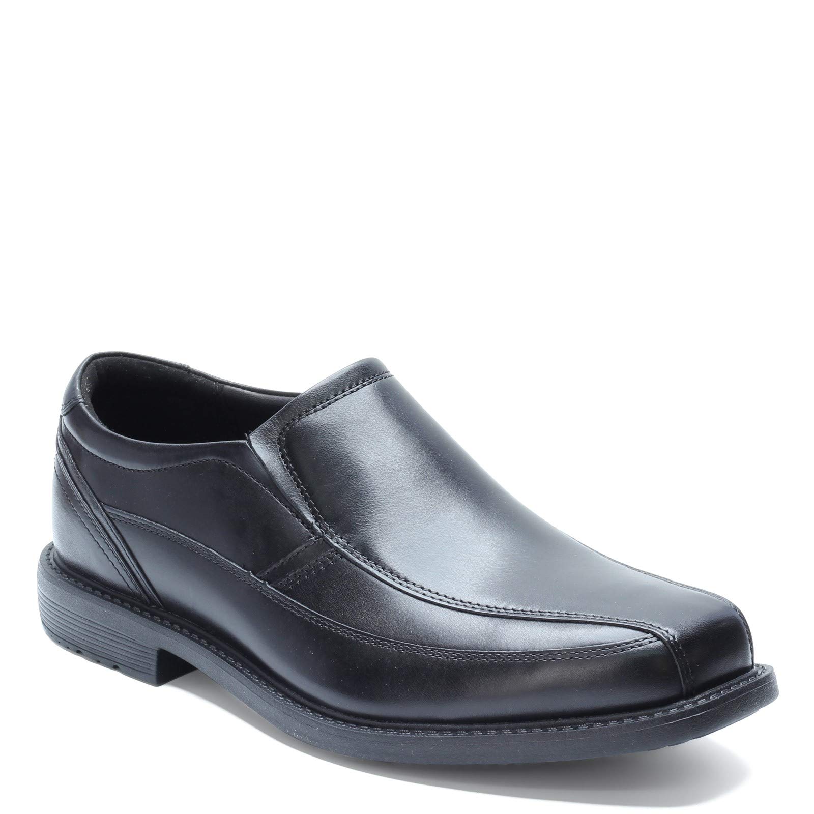 Rockport Men's Sherwood Bike Toe Slip-On Loafers - Comfortable Casual Shoes for Men, Black, Size 10 M - Perfect for Work, Office, and Everyday Wear