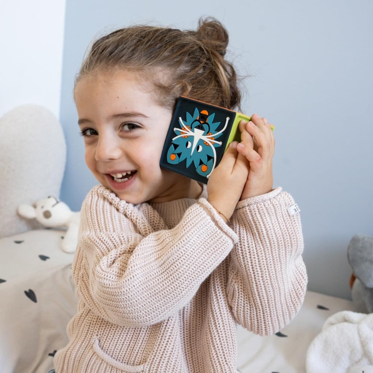 Joyeuse Ma 1st Storyteller - Story Box with 50 Lullabies & Wake-Up Games - Interactive Baby Toy Gift - Made in France - USB Cable Included - Perfect for Bedtime, Playtime & Early Childhood Development
