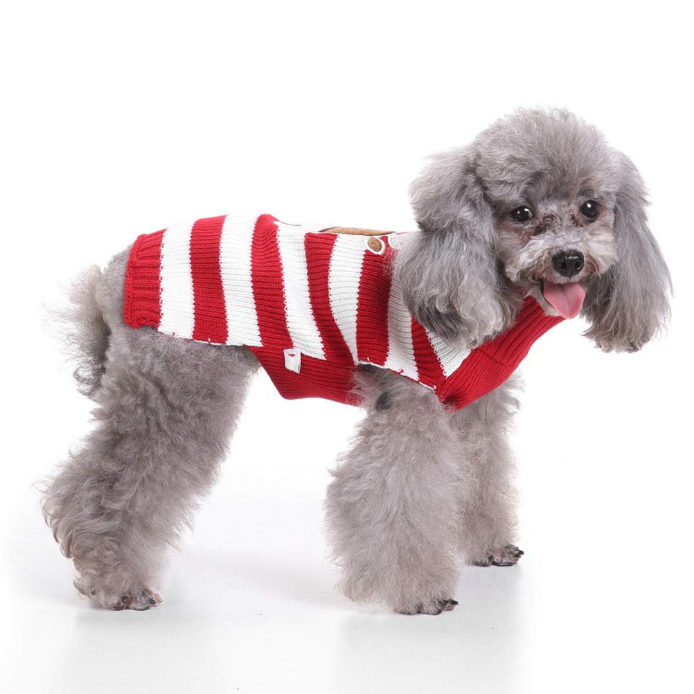 Christmas Pet Sweater for Small Dogs & Cats - Cozy Winter Hoodie & Festive Sweatshirt for Puppies & Kittens - Perfect for Holiday Photos, Outdoor Walks & Indoor Comfort