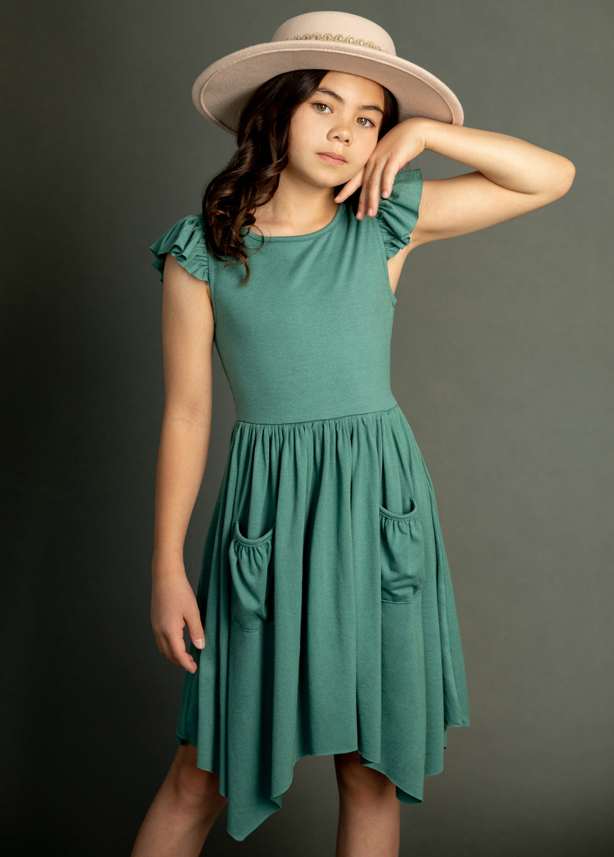 Twilla Dress in Lake Blue - Elegant Women's Casual Summer Dress for Beach, Vacation, and Outdoor Events